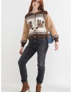 Pepe Jeans London Жилетка с вълна с копчета - Тъмнокафяв/Светло бежово