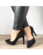 PERLLA Елегантни дамски обувки 374-27 Black Velour -