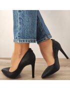 PERLLA Елегантни дамски обувки 374-47 Black Effect - ефект