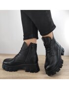 PERLLA Ежедневни дамски боти 3454-1 Black Bison - черни