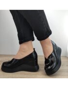 PERLLA Ежедневни дамски обувки 1444-3 Black Lacquer - черни