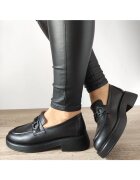 PERLLA Ежедневни дамски обувки 3116-1 Black Lacquer - черни