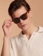 Philipp Blanc Унисекс масивни слънчеви очила Cat-Eye с поляризация Карамел