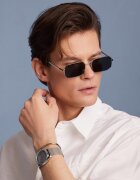 Philipp Blanc Унисекс метални слънчеви очила с поляризация Черен/Сребрист