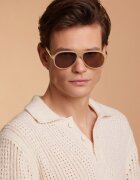 Philipp Blanc Унисекс слънчеви очила Aviator с поляризация Златист/Бежов
