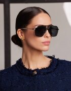 Philipp Blanc Унисекс слънчеви очила Aviator с поляризация Златист Черен