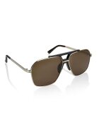 Philipp Blanc Унисекс слънчеви очила Aviator с поляризация - Златист/Черен/Кафяв