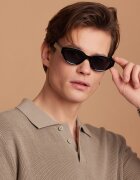 Philipp Blanc Унисекс слънчеви очила Cat-Eye с поляризация Черен