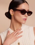 Philipp Blanc Унисекс слънчеви очила Cat-Eye с поляризация Коняк кафяв