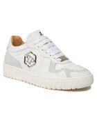 PHILIPP PLEIN Дамски кецове - Reebok - естествена кожа - бял/сив