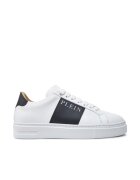 PHILIPP PLEIN Мъжки кецове бяло/черно - естествена кожа
