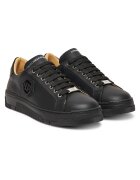 PHILIPP PLEIN Мъжки кецове естествена кожа - черни - USC0722