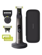 Philips Самобръсначка (0 -2 мм) и тример (0 -4-10 мм) OneBlade Pro - Лице и тяло - гребен с 20 настройки на дължина (0 -4-10 мм) - 2 аксесоара за тяло - 2 ножчета 360 - 90 ...