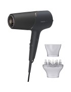Philips Сешоар 2300W - технология ThermoShield - йонна грижа - дифузер - стилизираща глава - Черен/Розово