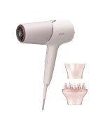 Philips Сешоар 2300W - технология ThermoShield - йонна грижа - дифузер - стилизираща глава - Розово златисто