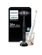 Philips Sonicare Комплект от 2 електрически звукови четки за зъби DiamondClean 9000 - Бял/Черен