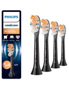 Philips Sonicare Резерва A3 Premium All in One HX9094/88 - 4 стандартни глави за четка - Синхронизация в режим BrushSync - Черен