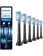Philips Sonicare Резерва Plaque Defence HX9046/88 - Комплект 6 глави за четка - стандартни - с щракване - Синхронизация на режим BrushSync - Черен