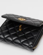 Pierre Cardin Капитониран портфейл от еко кожа Черен