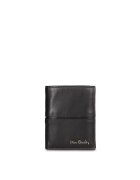 Pierre Cardin Кожен портфейл Erevan Pro с тройно прегъване - Черен