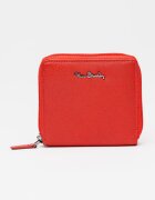 Pierre Cardin Кожен портфейл с цип Тъмночервен