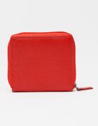 Pierre Cardin Кожен портфейл с цип Тъмночервен