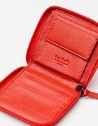 Pierre Cardin Кожен портфейл с цип Тъмночервен