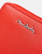 Pierre Cardin Кожен портфейл с цип Тъмночервен