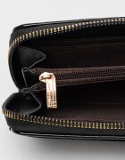 Pierre Cardin Портмоне с шагрен и цип Черен