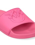 Pinko Чехли Dilly с лого Прашно розово
