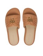 Pinko Дамски чехли от естествена кожа Бежов