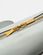 Pinko Кожена чанта през рамо Антично сиво