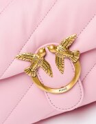 Pinko Кожена чанта през рамо Love Puff Димно розово