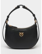 Pinko Кожена чанта за рамо Half Moon