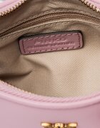 Pinko Кожена чанта за рамо Half Moon Пастелнорозов