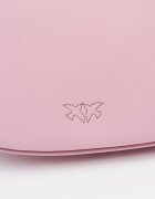 Pinko Кожена чанта за рамо Half Moon Пастелнорозов