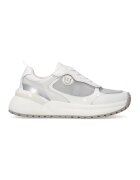 Pinko Спортни обувки Gem с кожени панели - Светло сив/Бял