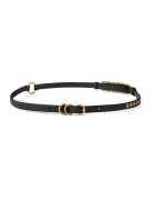 Pinko Тънък кожен колан с метални детайли