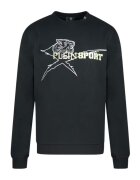 Plein Sport Блуза с метализиран принт отпред - Черен
