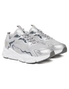 Plein Sport Мъжки спортни обувки Silver Track-King Mag FAES - сиви - синтетичен материал