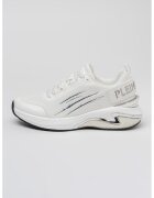 Plein Sport Мрежести спортни обувки Speed X със синтетика и лого - Бял/Сребрист