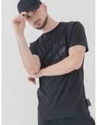 Plein Sport Памучна тениска с декоративни камъни - Черен