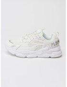 Plein Sport Спортни обувки Runner Track King с мрежести зони - Бял/Сребрист