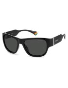 Polaroid Дамски слънчеви очила PLD 6197/S 807/M9 - черни - правоъгълни - 55 мм