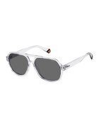 Polaroid Унисекс слънчеви очила Aviator с поляризация - Черен/Прозрачен