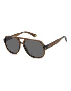 Polaroid Унисекс слънчеви очила Aviator с поляризация Кафяв/Антрацитно сиво