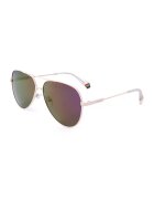 Polaroid Унисекс слънчеви очила Aviator с поляризация - Светло бежово