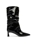 Pollini Дамски ботуши SA24115M0NTT0000 - Естествена кожа - Черен