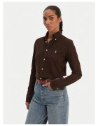 Polo Ralph Lauren Дамска риза slim fit Кафяв