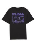 Puma Баскетболна тениска с лого Черен/Аметист